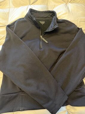 Athleta Black Half-Zip Fleece Top